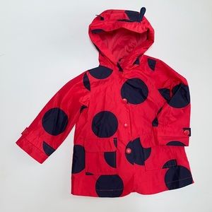Adorable Carter ladybug rain jacket 3T